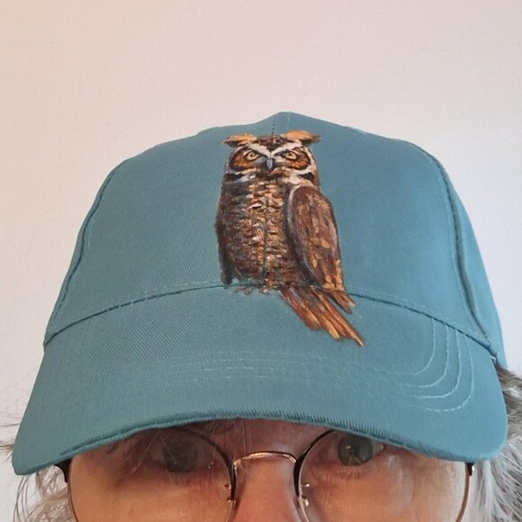 Hand-Painted Owl Hat - Picture 4 of 8